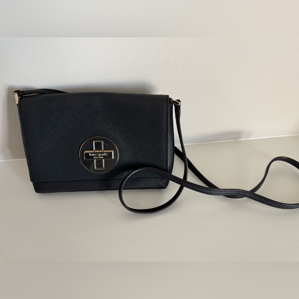 Kate Spade Black Leather Crossbody Bag